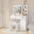Vanity Desk With Lights, Vanity Set With Mirror, Makeup Vanity Desk With Large Drawers & Three Level Storage Dreeser, Vanitys/Vanities With 3 Lights Brightness Adjustable For Bedroom, White