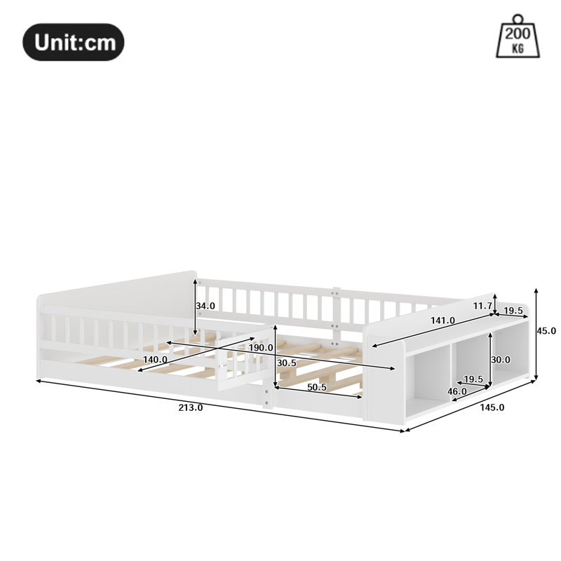 140 X 190cm Bed Frame, European Double (140 x 200 cm)