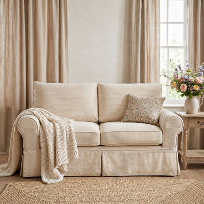 Boneless Slipcover Loveseat with Soft Rounded Arms