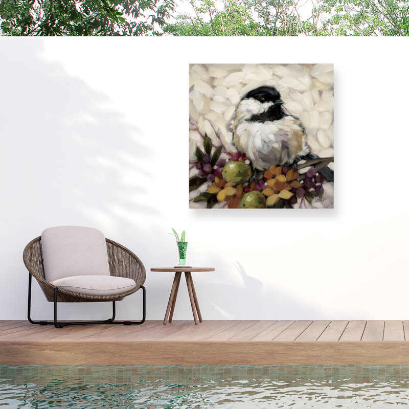 Toile d'extérieur Andrea Lavery Chickdee avec lime, H 14 po x l 14 po