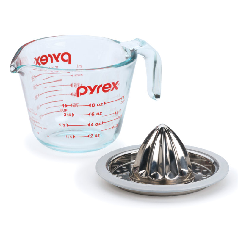 Stainless Steel Citrus Juicer with Silicone Rim, 8-inch