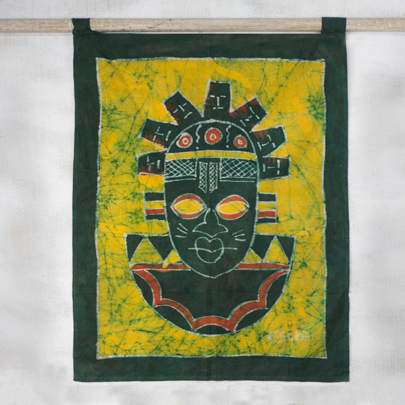 Suspension murale à masque festac batik