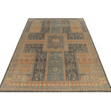 Distressed Homage Hand Knotted Wool Geometric Area Rug