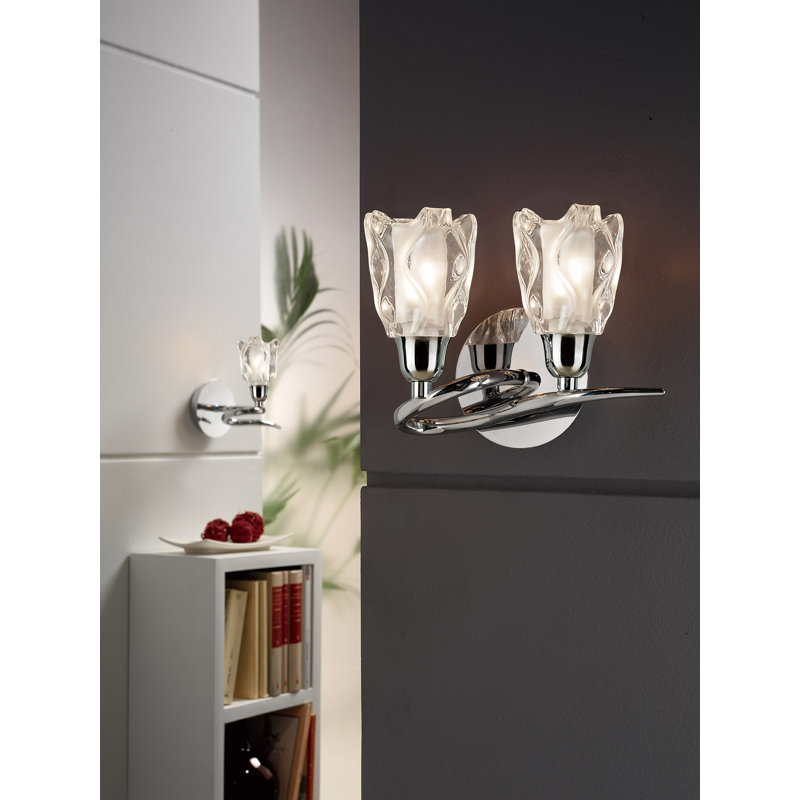 Watchman Chrome Armed Sconce, Chrome, No