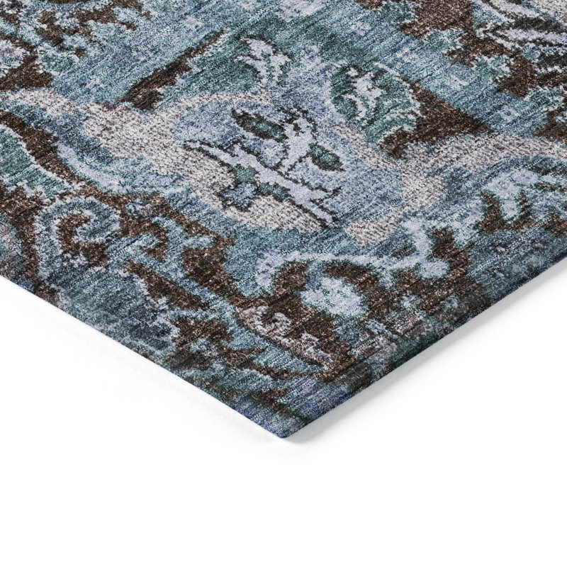 Tapis chocolat intérieur / extérieur lavable à la machine Chayden ACN1101, Rectangle 10 pi x 14 pi