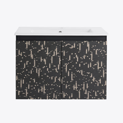 24'' Floating Wall-Mounted Bathroom Vanity With Ceramics Sink