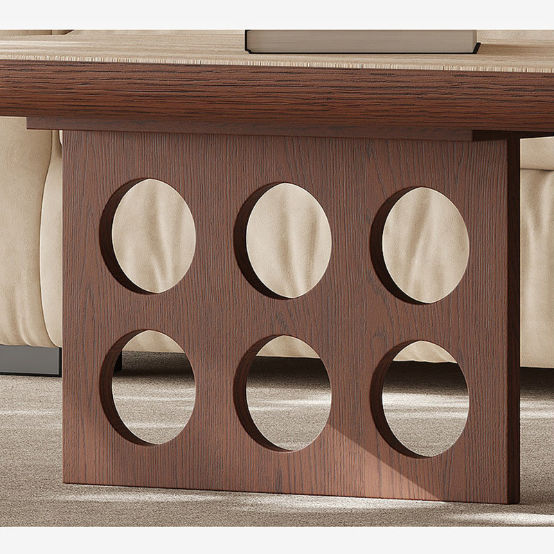 Table basse ovale minimaliste italienne