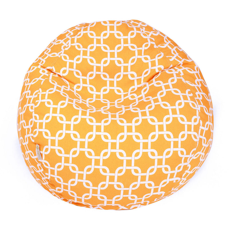 Fauteuil à billes et méridienne standard, H 23 po x l 35 po x P 35 po, Yellow Geometric 1
