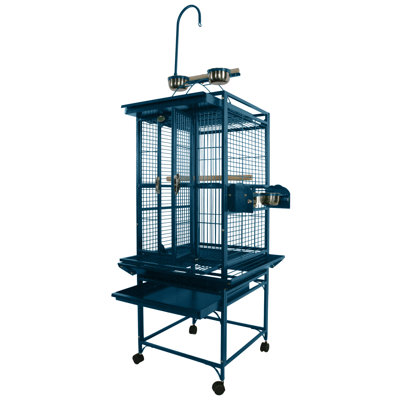 Small Blue Play Top Cage