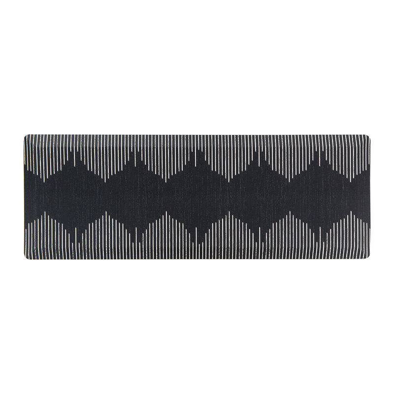 Tapis de cuisine Bohémien, Noir, Rectangle l 18 po x L 47 po