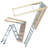 Attic Ladder Foldable, 350-pound Capacity, Multi-Purpose Aluminium Extension, Lightweight and Portable, Fits 9.5'-12' Ceiling Heights, Convenient Access to Your Attic Standard
