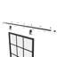 Ensemble de quincaillerie pour porte de grange simple en acier noir JJubest (sans la porte)-95113300
