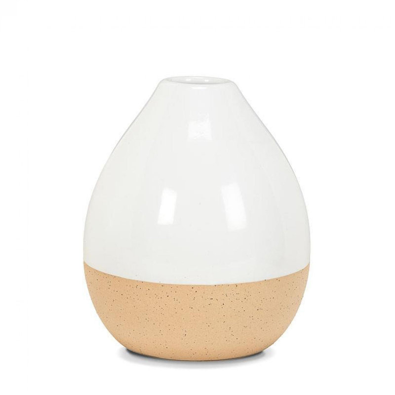 Hugoton Ceramic Table Vase, 5.5" H x 4.5" W x 4.5" D