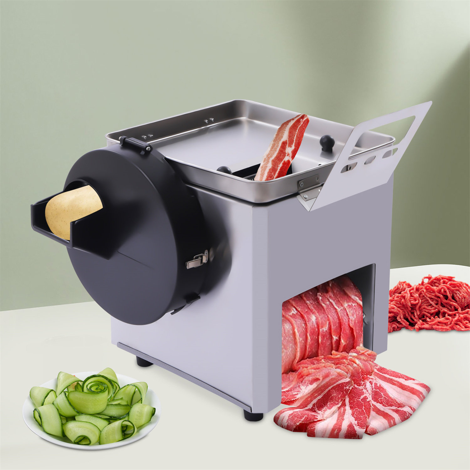 YINXIER Stainless Steel Electric Meat Slicer