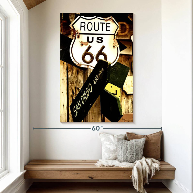 Panneau Mehar Route 66, H 51 po x l 34 po