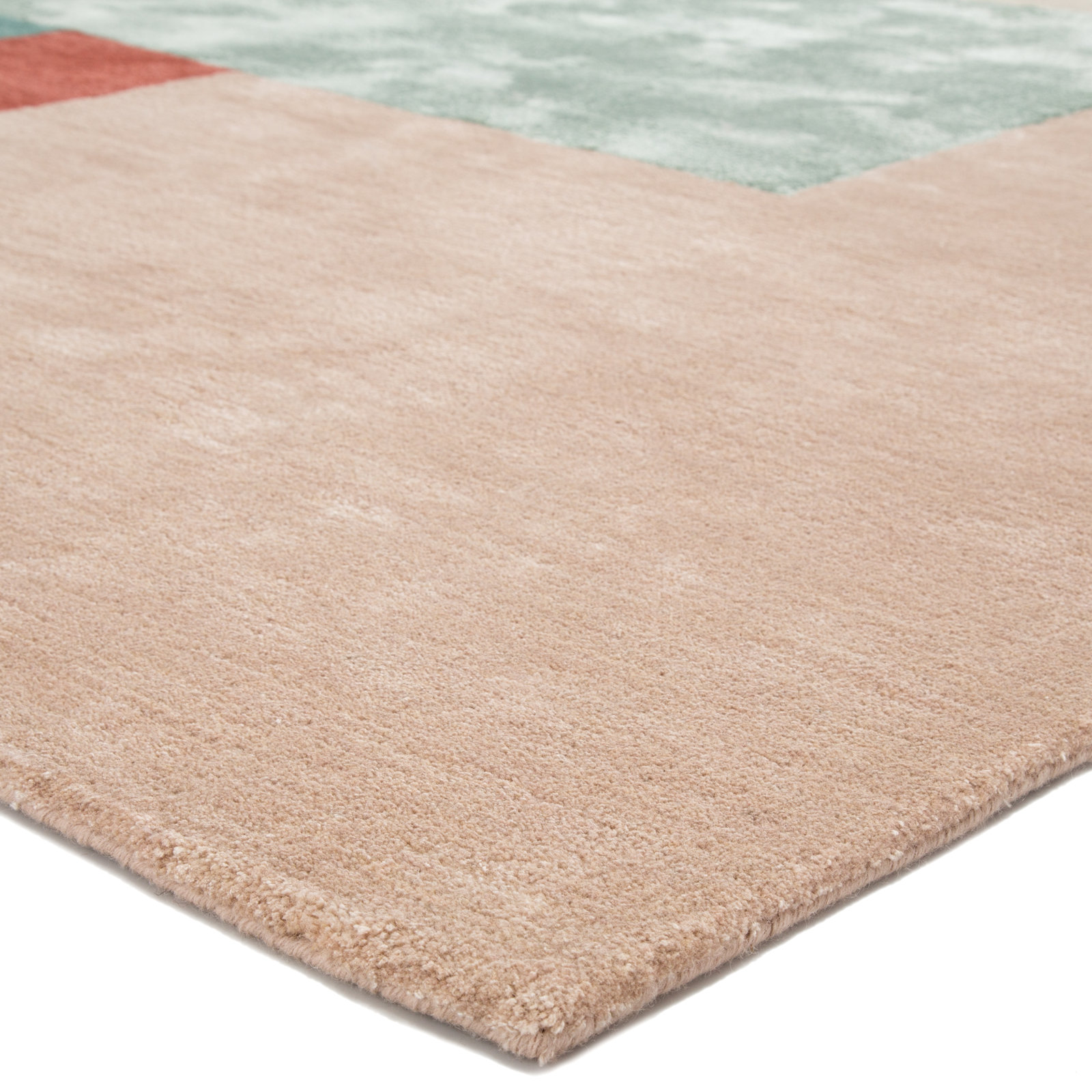 Runway Beige Hand-Tufted Geometric Rug, Rectangle 2' x 3'