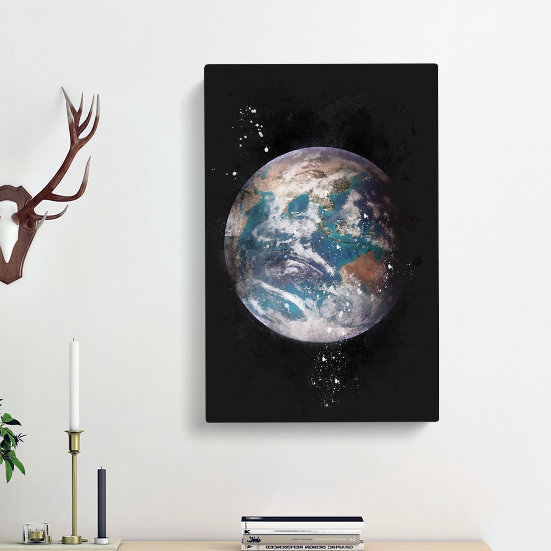 Eastern Hemisphere of Earth - Wrapped Canvas