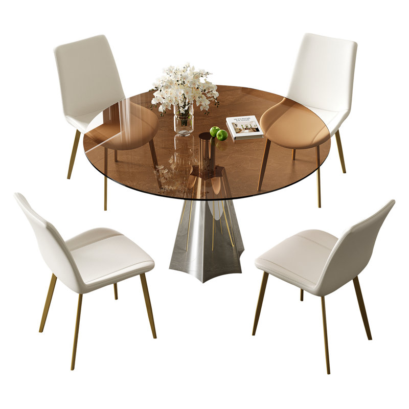 Ensemble de table de salle à manger 5 pièces, table de salle à manger avec 4 chaises pour petits espaces, cuisine, salon