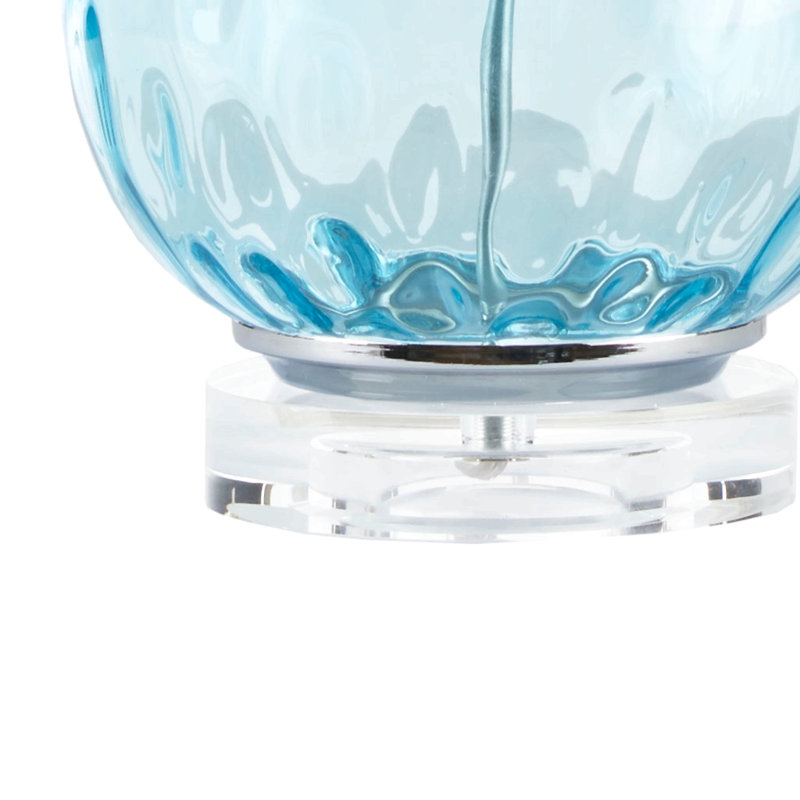 Lampe de table en verre Ombre, Bleu