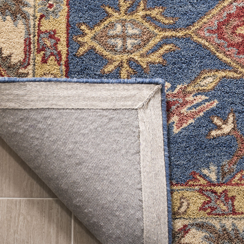 Antiquity Hand Tufted Wool/Cotton Oriental Rug in Beige/Blue, Square 6'