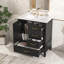 Armoire de salle de bain avec lavabo et porte avec trois tiroirs-426268608