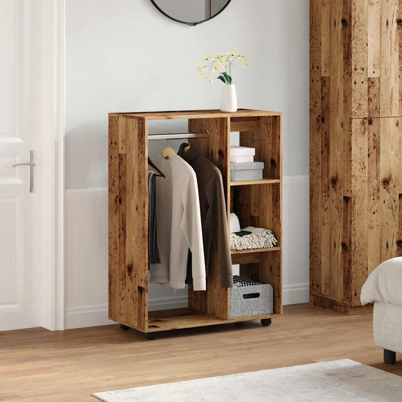 Ayanda Manufactured Wood Wardrobe, Old Wood