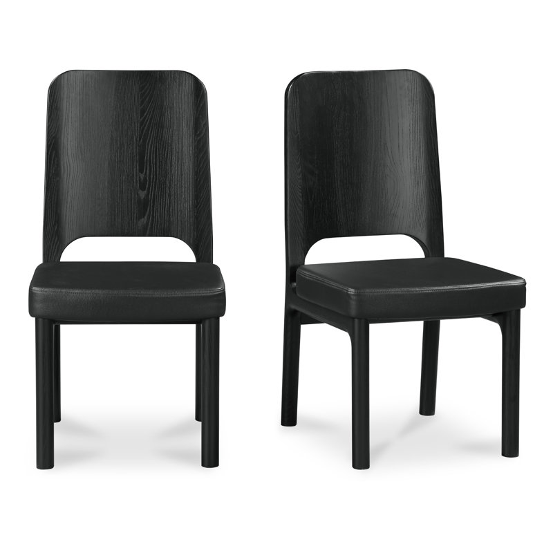 Kerr Upholstered Dining Chair, Matte Black, Black