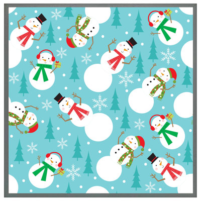 Dake Snowman Seamless 4 Piece Single Picture Frame Wall Art