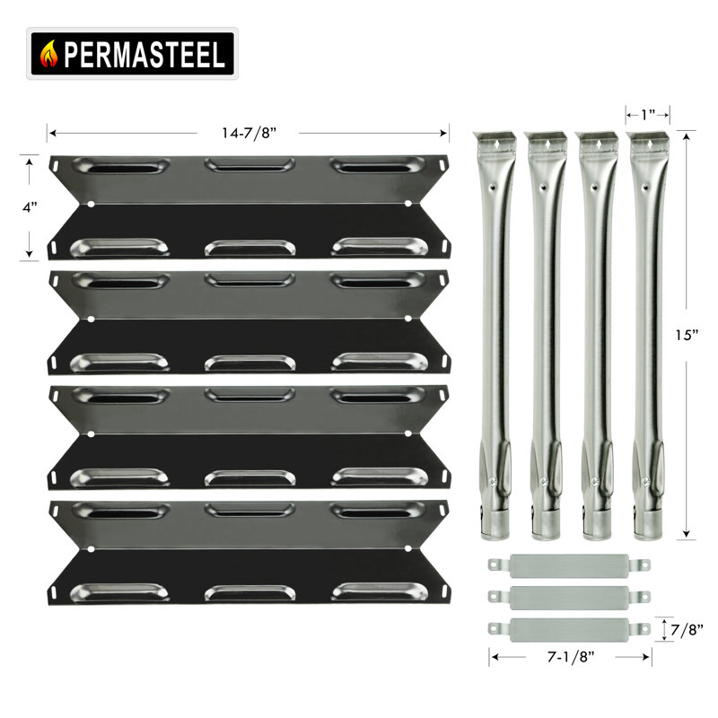 Permasteel 15'' W x 4'' D Steel Replacement Grill Burner