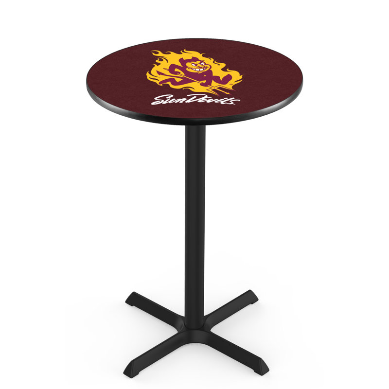 NCAA Round Metal Base Dining Table, Arizona State University