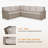 6 - Person Outdoor Wicker Corner Sofa