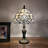 Bloomsbury Tiffany Mini Table Lamp Stained Glass Baroque Style Lavender LED Bulb Included 8"W*8"D*15"H-1465037118