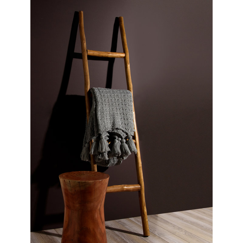 Échelle de couverture décorative en bois 5 pi, Naturel