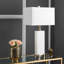 Lampe de table laiton doré / blanc de 30 po Weldon