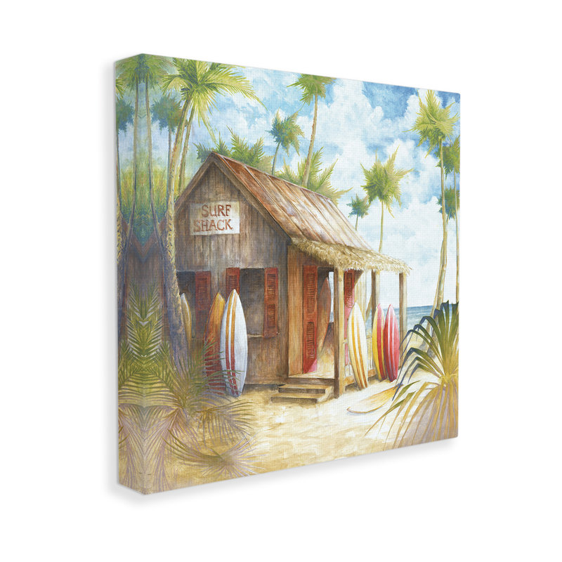 «Summer Surf Shack» sur toile, H 36 po x l 36 po
