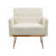 Chaise d'appoint moderne capitonnée avec pieds en métal et revêtement en velours