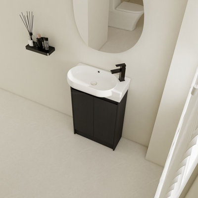 23" Freestanding Bathroom Vanity with Sink, Soft Close Doors