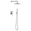Wall Mounted Shower Up Kit With Stainless Steel 10" Rain Head & Handheld - 2 Way Balance Valve Brushed Nickel For Bathroom High Faucet-121077201