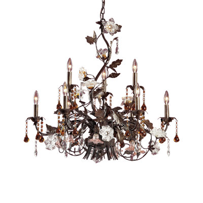 Dariely 33'' Wide 9-Light Chandelier - Bronze
