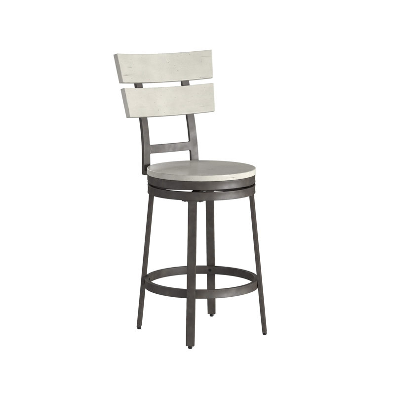 Lanesborough Swivel Counter Stool with Metal Frame, Counter Stool (24” Seat Height)
