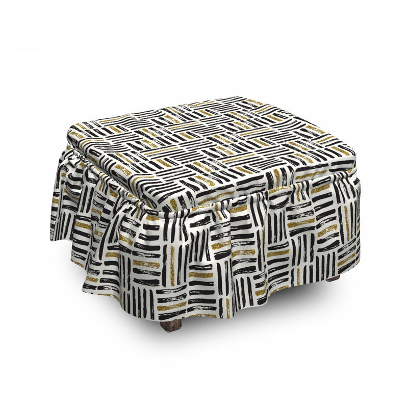 Housse pour repose-pieds brushstroke bandes