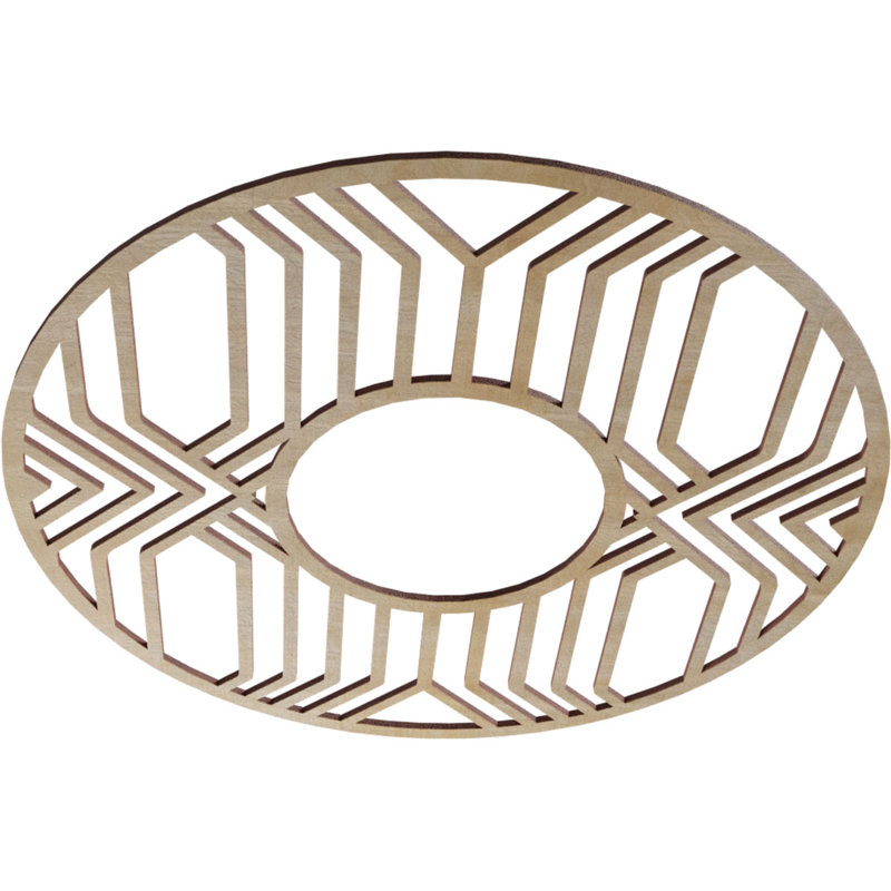 Médaillon de plafond 26 po x P 9 po x P 9 po x P 3/8 po Empire, Bouleau, H 24 po x l 24 po x P 0,38 po