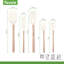 Ensemble de 5 spatules en silicone Tovolo Flex-Core avec poignées en bois naturel pour la cuisson-2112950917