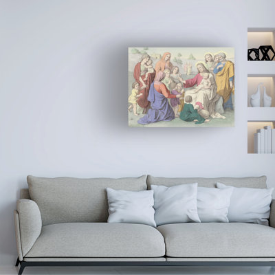 «German School Jesus Blessing The Children», art sur toile