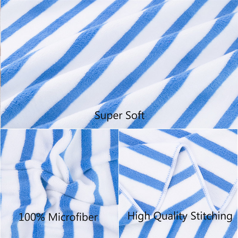 Deepraj Bath Towel, Stripe Blue