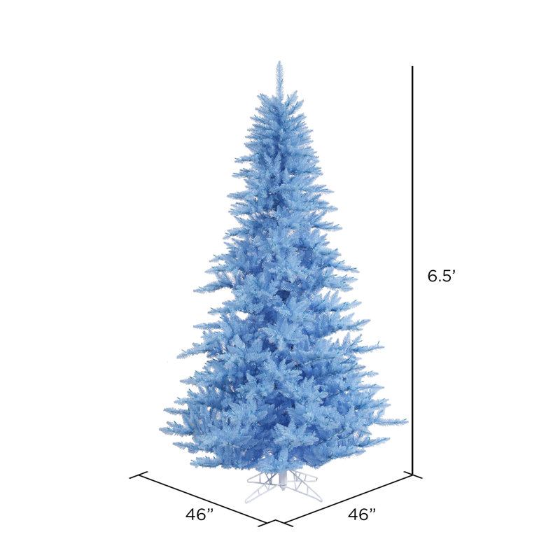Sapin de Noël artificiel bleu ciel, H 6,5 pi
