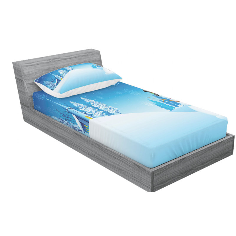 Microfiber Sheet Set, Twin Sheet Set with Fitted Sheet