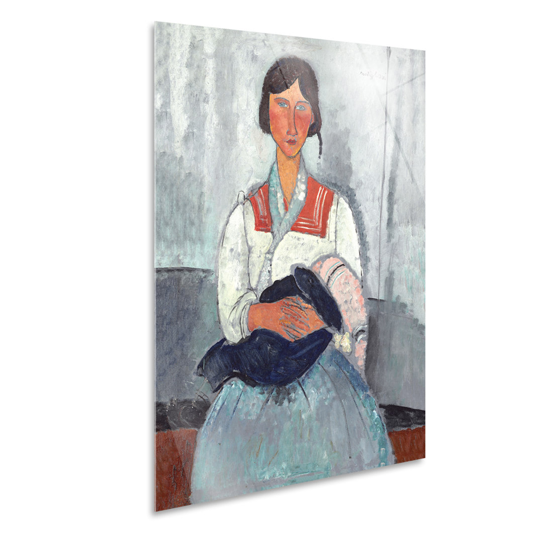 Acrylbild Zigeunerin mit Kind von Amedeo Modigliani