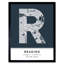 Reading England United Kingdom City Map Navy - Single Picture Frame Typography