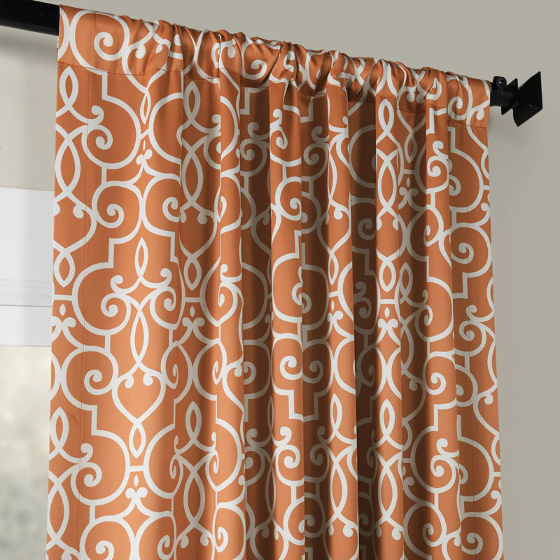 Cuthbertson Printed Room Darkening Curtains for Bedroom & Living Room Window Curtain Single Panel Drape, 50"W x 96"L